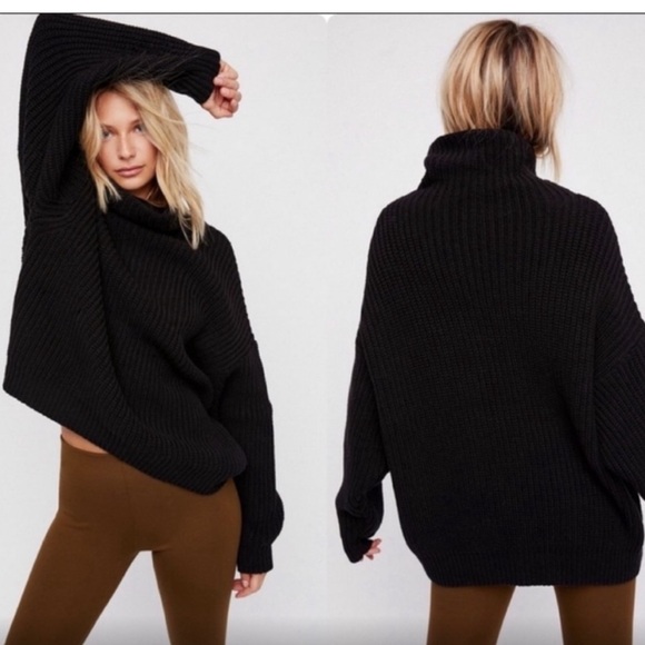 RARE Free People Swim Too Deep Pullover Chunky Knit Oversized Sweater - Picture 3 of 7
